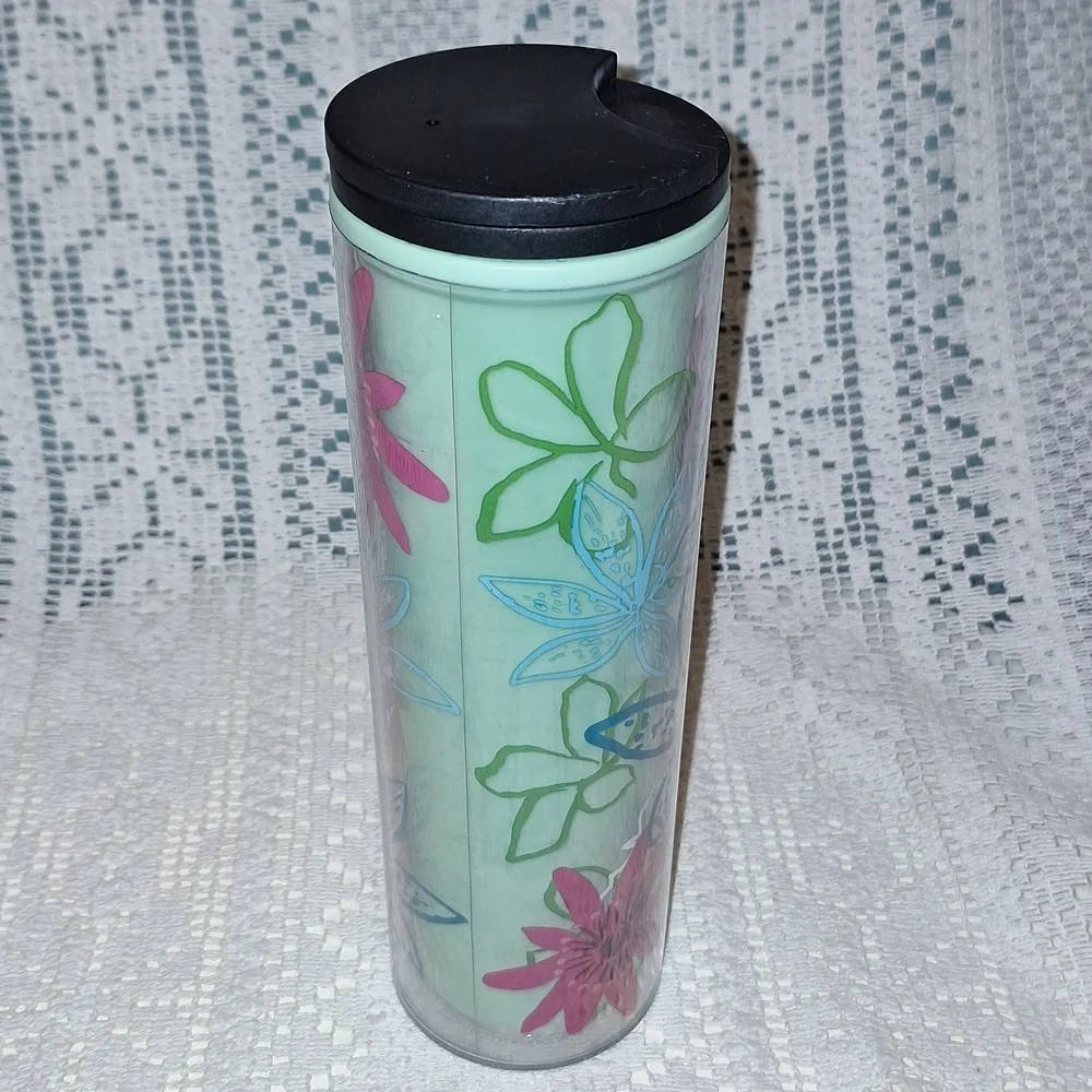 Starbucks 16oz Twist Lid Tall Tumbler Travel Mug Cup Hibiscus 2017